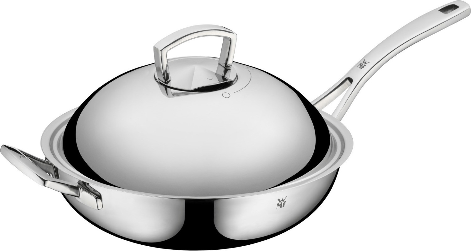 ماهیتابه ووک 32 سانتی متر وی ام اف آلمان - مدل WMF Wok Multiply mit Metalldeckel دارای ساختار مقاوم و درب فلزی